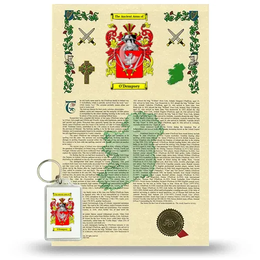 O'Dempsey Armorial History and Keychain Package