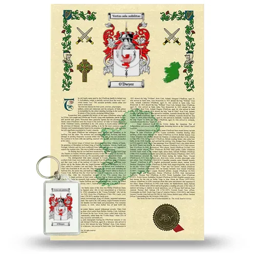O'Dwyer Armorial History and Keychain Package