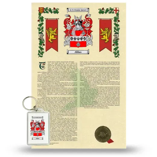 Abbas Armorial History and Keychain Package