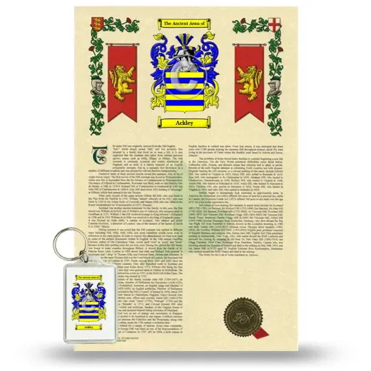 Ackley Armorial History and Keychain Package