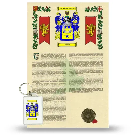 Adlin Armorial History and Keychain Package