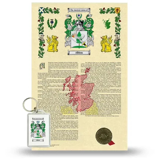 Albion Armorial History and Keychain Package