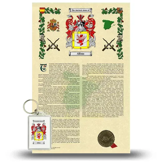 Alfons Armorial History and Keychain Package