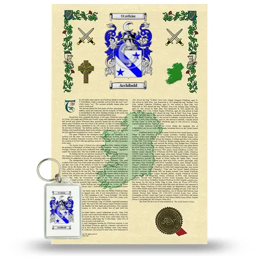 Archibald Armorial History and Keychain Package