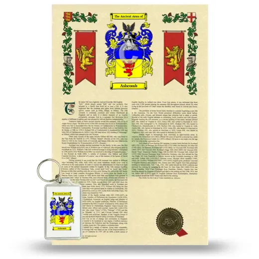 Ashcomb Armorial History and Keychain Package