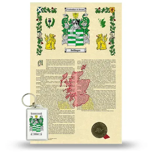 Ballinger Armorial History and Keychain Package