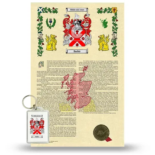 Barbir Armorial History and Keychain Package