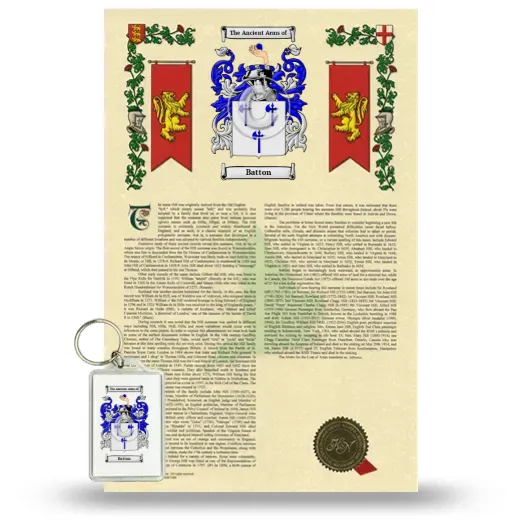 Batton Armorial History and Keychain Package