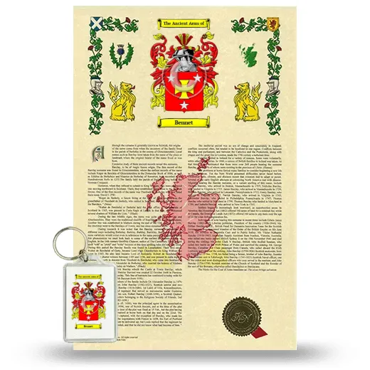 Bennet Armorial History and Keychain Package