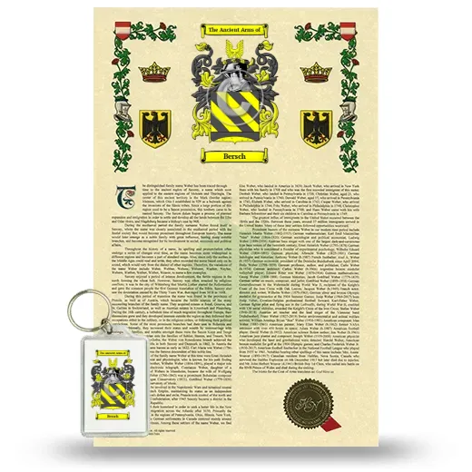 Bersch Armorial History and Keychain Package