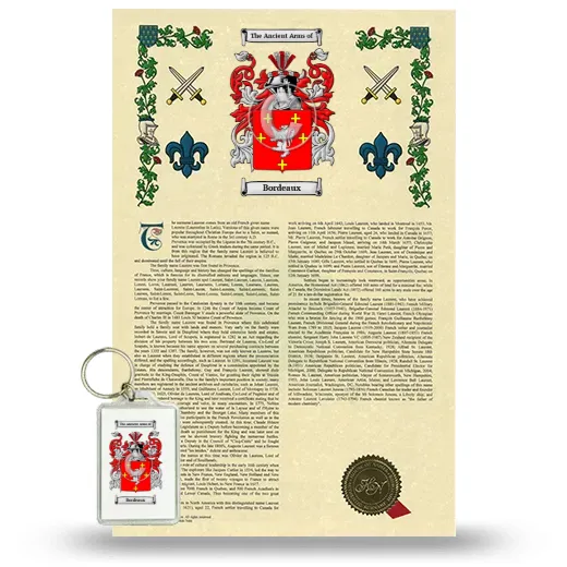 Bordeaux Armorial History and Keychain Package