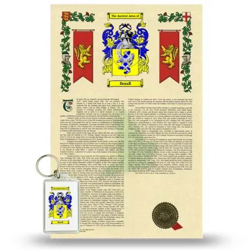 Boxall Armorial History and Keychain Package