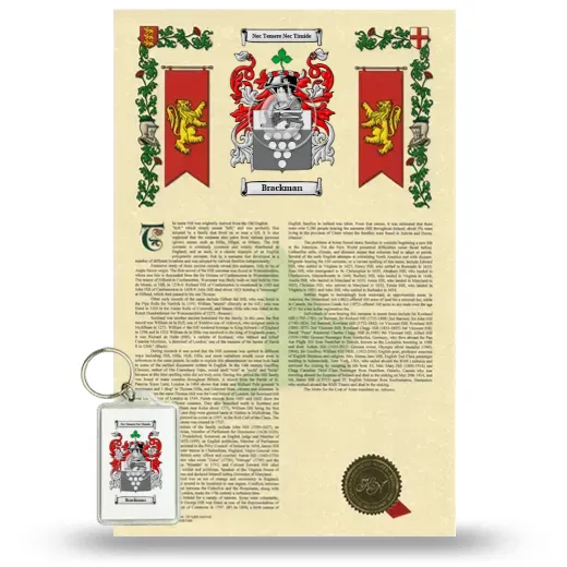 Brackman Armorial History and Keychain Package