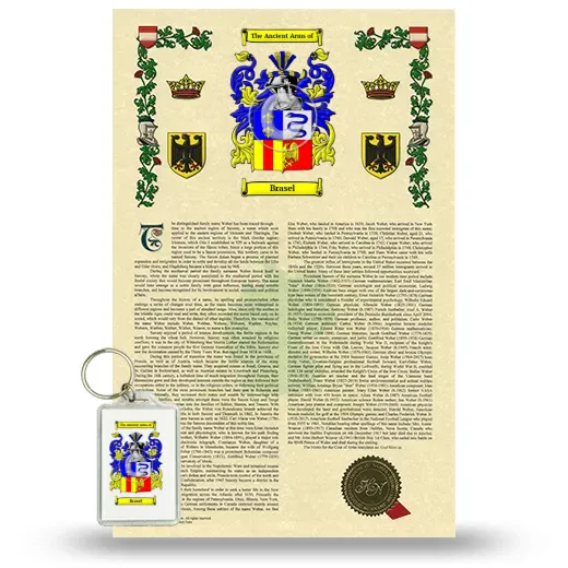 Brasel Armorial History and Keychain Package