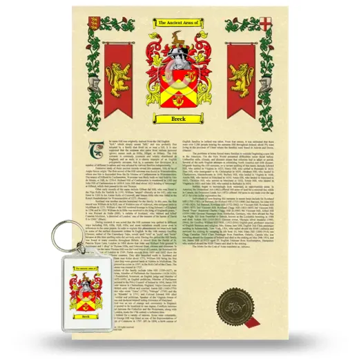 Breck Armorial History and Keychain Package