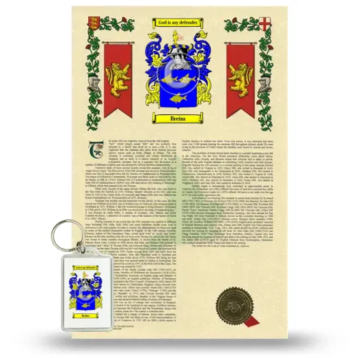Breim Armorial History and Keychain Package