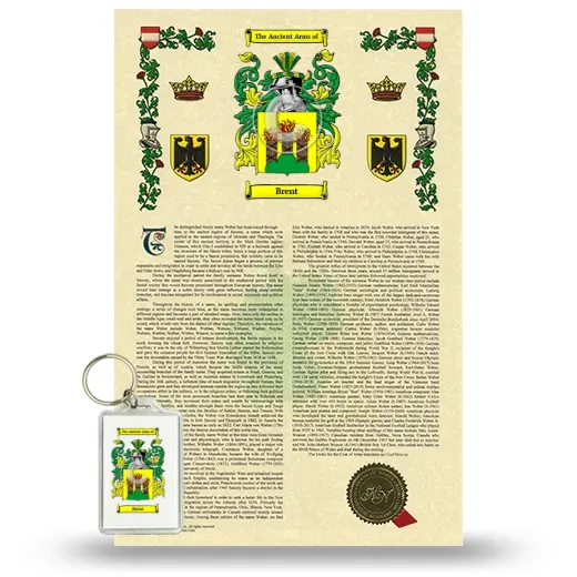 Brent Armorial History and Keychain Package