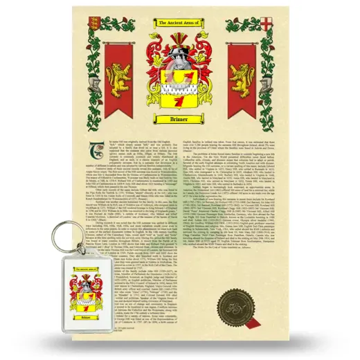 Brimer Armorial History and Keychain Package