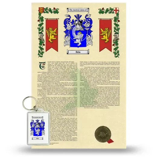 Brin Armorial History and Keychain Package
