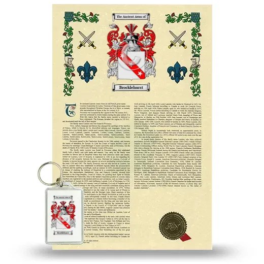 Brocklehurst Armorial History and Keychain Package