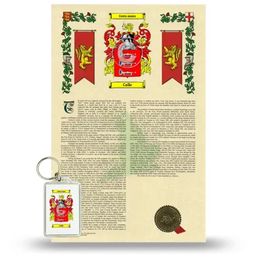 Calle Armorial History and Keychain Package