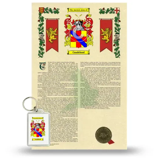 Candeland Armorial History and Keychain Package