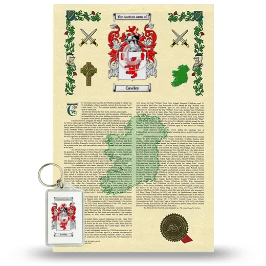 Cawley Armorial History and Keychain Package