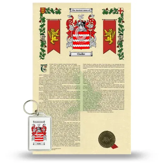 Chalke Armorial History and Keychain Package