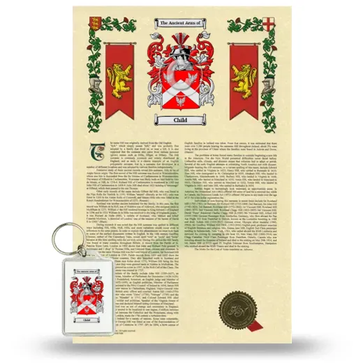 Child Armorial History and Keychain Package