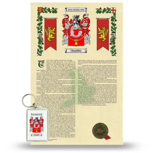 Chumbley Armorial History and Keychain Package