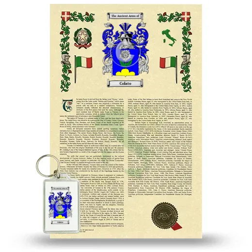 Colato Armorial History and Keychain Package