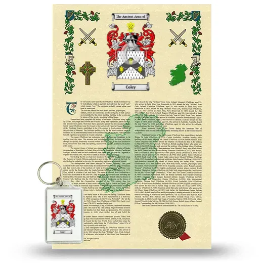 Coley Armorial History and Keychain Package