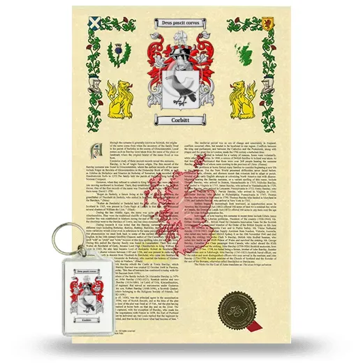 Corbitt Armorial History and Keychain Package