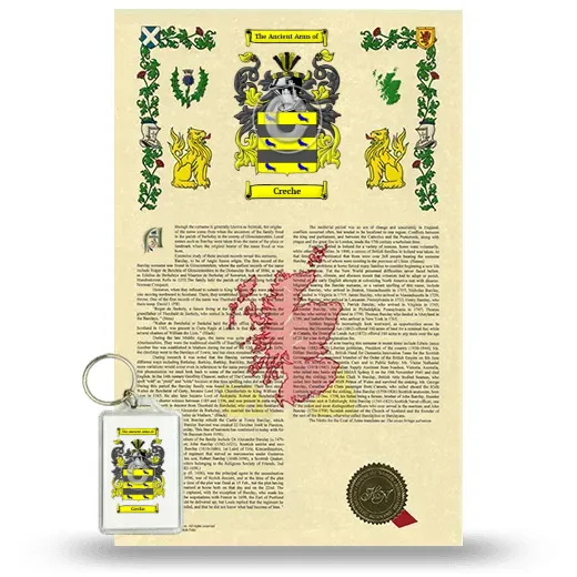 Creche Armorial History and Keychain Package