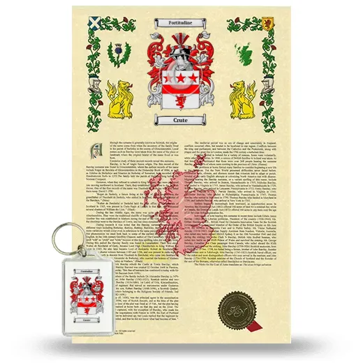 Crute Armorial History and Keychain Package