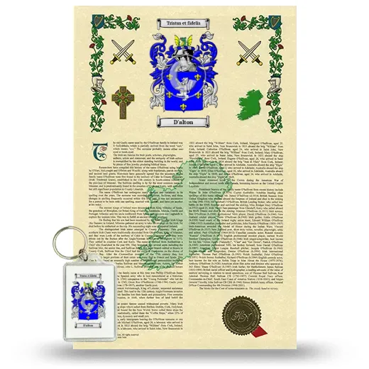 D'alton Armorial History and Keychain Package