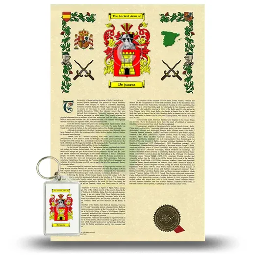 De juarez Armorial History and Keychain Package