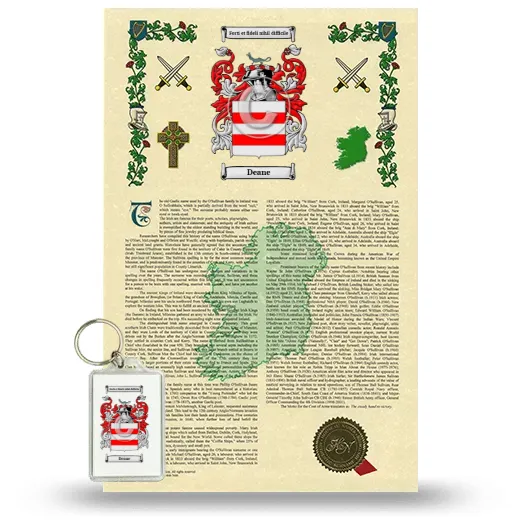 Deane Armorial History and Keychain Package