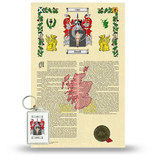 Deyell Armorial History and Keychain Package