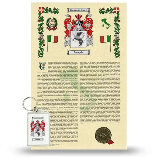 Dicaprio Armorial History and Keychain Package