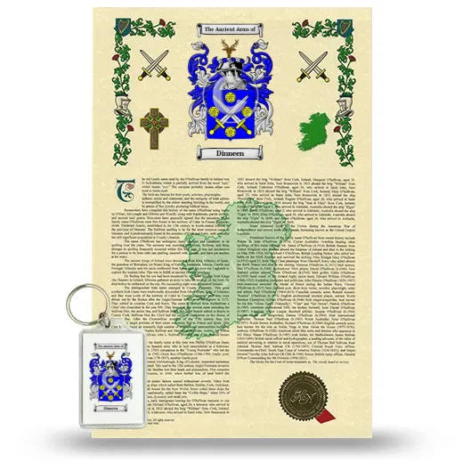 Dinneen Armorial History and Keychain Package