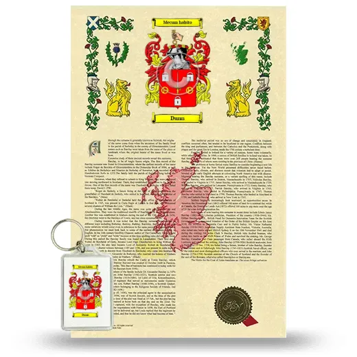 Dunn Armorial History and Keychain Package