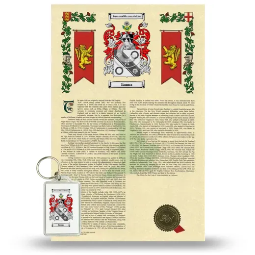 Emms Armorial History and Keychain Package