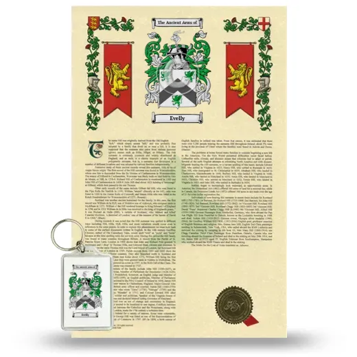 Evelly Armorial History and Keychain Package