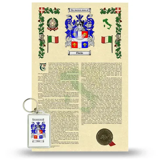 Florin Armorial History and Keychain Package