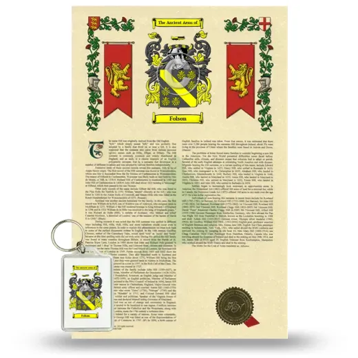 Folson Armorial History and Keychain Package