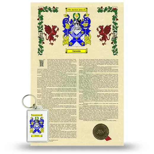 Gawain Armorial History and Keychain Package