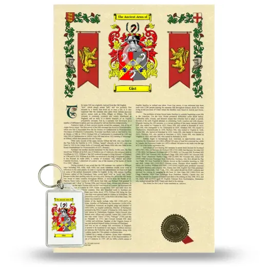 Gist Armorial History and Keychain Package