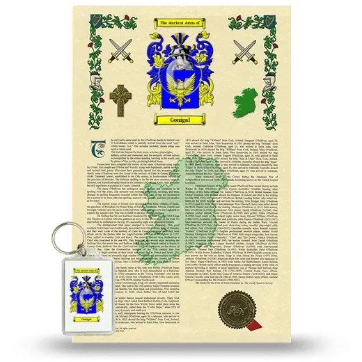Gonigal Armorial History and Keychain Package