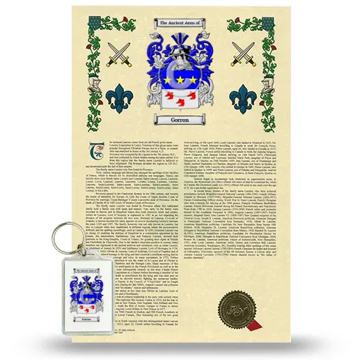 Gorron Armorial History and Keychain Package